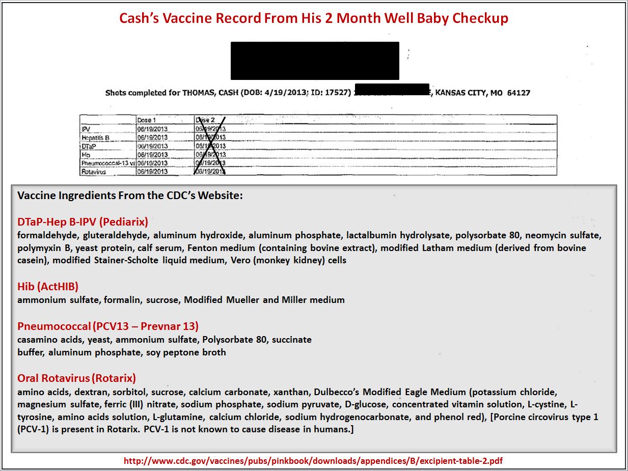 Baby Cash's Vaccine Record
